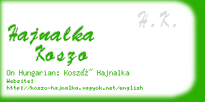 hajnalka koszo business card